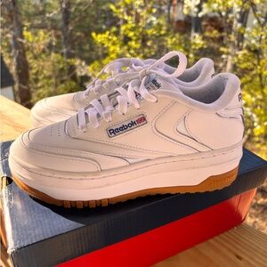 Reebok Club C White platform Sneakers